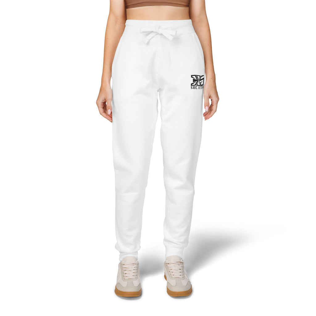 "385 White" Fleece Joggers